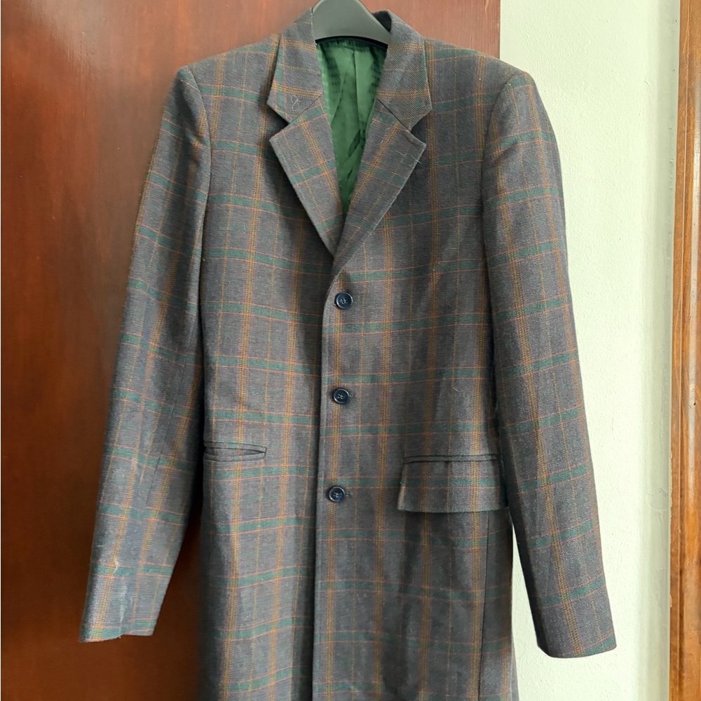 Vintage Meritus Classic Brown Plaid Unisex Coat